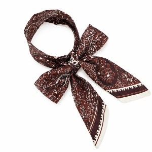 Unique Bargains Leopard Paisley Print Head Scarf Brown Red 1 Pc
