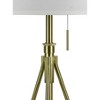 Vynxaria 32 Inch KD Shade Floor Lamp with Adjustable Brown Metal Tripod, Ideal for Bedroom, Living Room & Office - 4 of 4