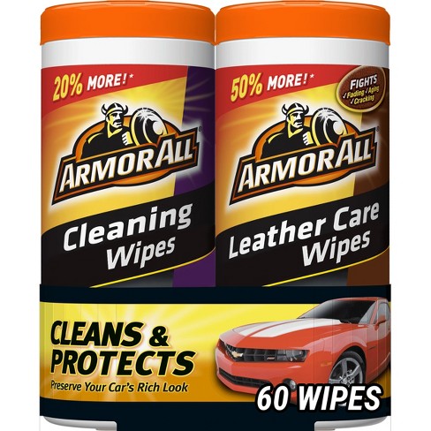 Armor All 2pk 30ct Cleaning/leather Wipes Automotive Interior