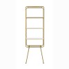 HOMES: Inside + Out 71" Jasper 5 Shelf Glam Bookcase Gold: Luxury Style, MDF & Steel, Open Back Design - 4 of 4