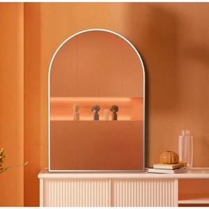 TUYOHW 20x30 Inch Wall Mount Bathroom Mirror,Modern Arched Wall Mount Vanity Mirror with Metal Frame for Bathroom,Bedroom - 1 of 4