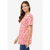 Woman Within Plus Size Perfect Printed Short-Sleeve V-Neck Tee - 4 of 4