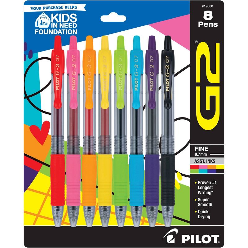 G2 8pk Gel Pen Fine Multicolored Ink, 1 of 10