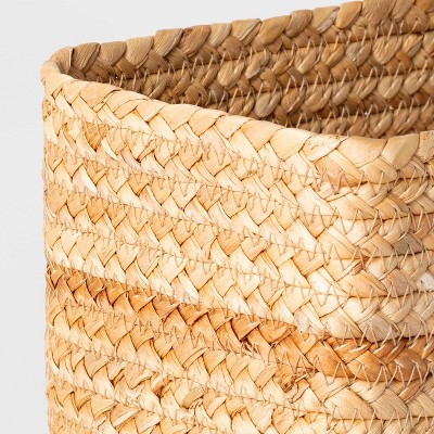 Natural Braided Water Hyacinth Rectangular Storage Bin