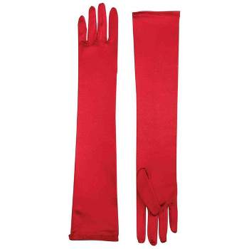 Forum Novelties Long Red Adult Female Costume Satin Dress Gloves