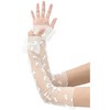INSPIRE CHIC Women's Long Polka Point Bowknot Lace Pleated Fingerness Arm Sleeves Gloves 1 Pair - 4 of 4