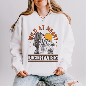 Simply Sage Market Wild At Heart Lightweight Garment Dyed Sweatshirt - 1 of 4
