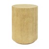 Modern Cylindrical Patio End Table with Textured Finish, Small Outdoor Accent Side Table for Garden, Balcony, Porch or Poolside Decor-Maison Boucle - 3 of 4