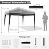 Costway Patio 10x10ft Outdoor Instant Pop-up Canopy Folding Sun Shelter Carry Bag Navy/Grey/White - 4 of 4