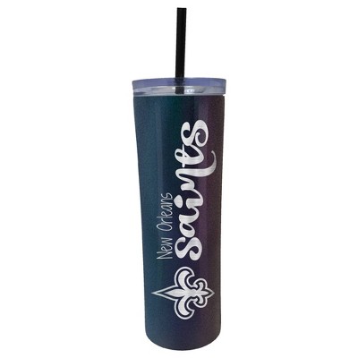 NFL New Orleans Saints 20oz Onyx Skinny Tumbler with Straw