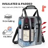 Tirrinia 6 Bottle Wine Cooler Bag - Insulated Padded Portable Versatile Wine Gift carrier Tote Bag for Travel, BYOB Restaurant, Party, Black - 2 of 4