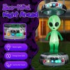 NAYSAYE Inflatable Holiday Decoration UFO Alien Halloween Yard Display for Outdoor Party, Black and Green, 98"*39"*98.4" - 4 of 4