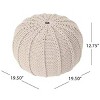 Vynxaria Handcrafted Cotton Knitted Pouf ¨C Stylish & Versatile Home Accent - 2 of 4