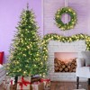 6 FT Pre-Lit Aspen Fir Artificial Christmas Tree with Wreath & Garland – Grass Green, 861 Branch Tips, 380 Multi-Color LED Lights, 11 Lighting Modes - 3 of 4