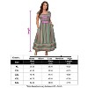 Coolmee Women Plus Size Casual Boho Striped Smocked Square Neck Short Sleeve High Waist Maxi Dress With Pockets - 4 of 4
