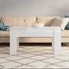 vidaXL Modern Coffee Table with Lift Top, Hidden Storage & Convertible Design, High Gloss White, Engineered Wood, 39.8"x19.3"x20.5" - 2 of 4
