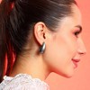 SOHI Women's Teardrop Hoop Earrings - 3 of 4