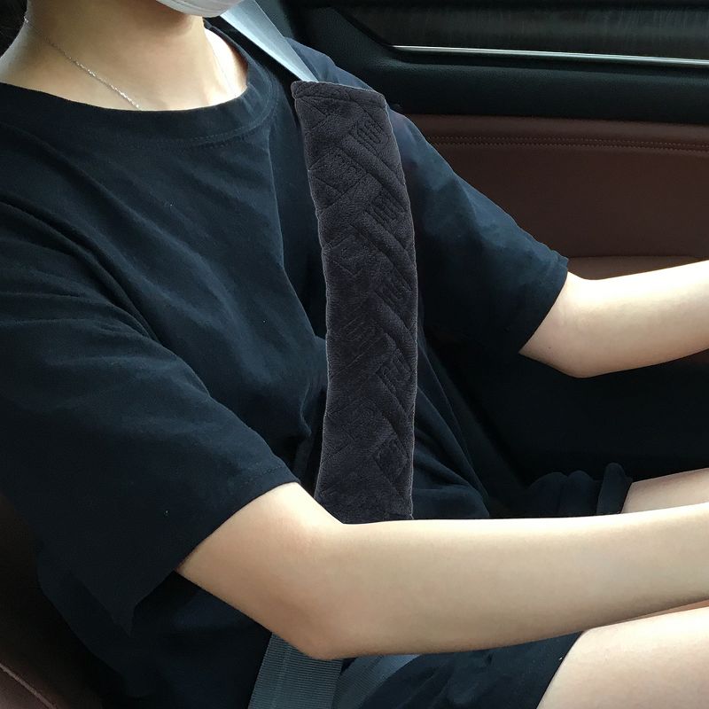Unique Bargains Plush Car Seat Belt Protector Shoulder Strap Seatbelt Pads Covers 4 Pcs, 2 of 8