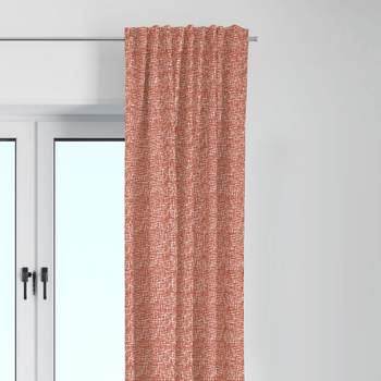 Bacati - Orange Texture Boys Cotton Printed Single Window Curtain Panel