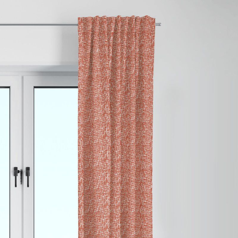 Bacati - Orange Texture Boys Cotton Printed Single Window Curtain Panel, 1 of 6