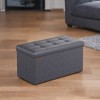 30" Storage Ottoman Bench, Ottoman with Storage, Leather Storage Bench, Hold up to 660lb for Living Room - 3 of 4