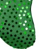 Northlight 20" Shiny Metallic Green Sequined Christmas Stocking with Velveteen Cuff - 4 of 4