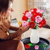 Cubimana Valentine's Day, 297pcs Red Rose Building Blocks Flower Bouquet Set for Adults and Kids Aged 12+ - 4 of 4