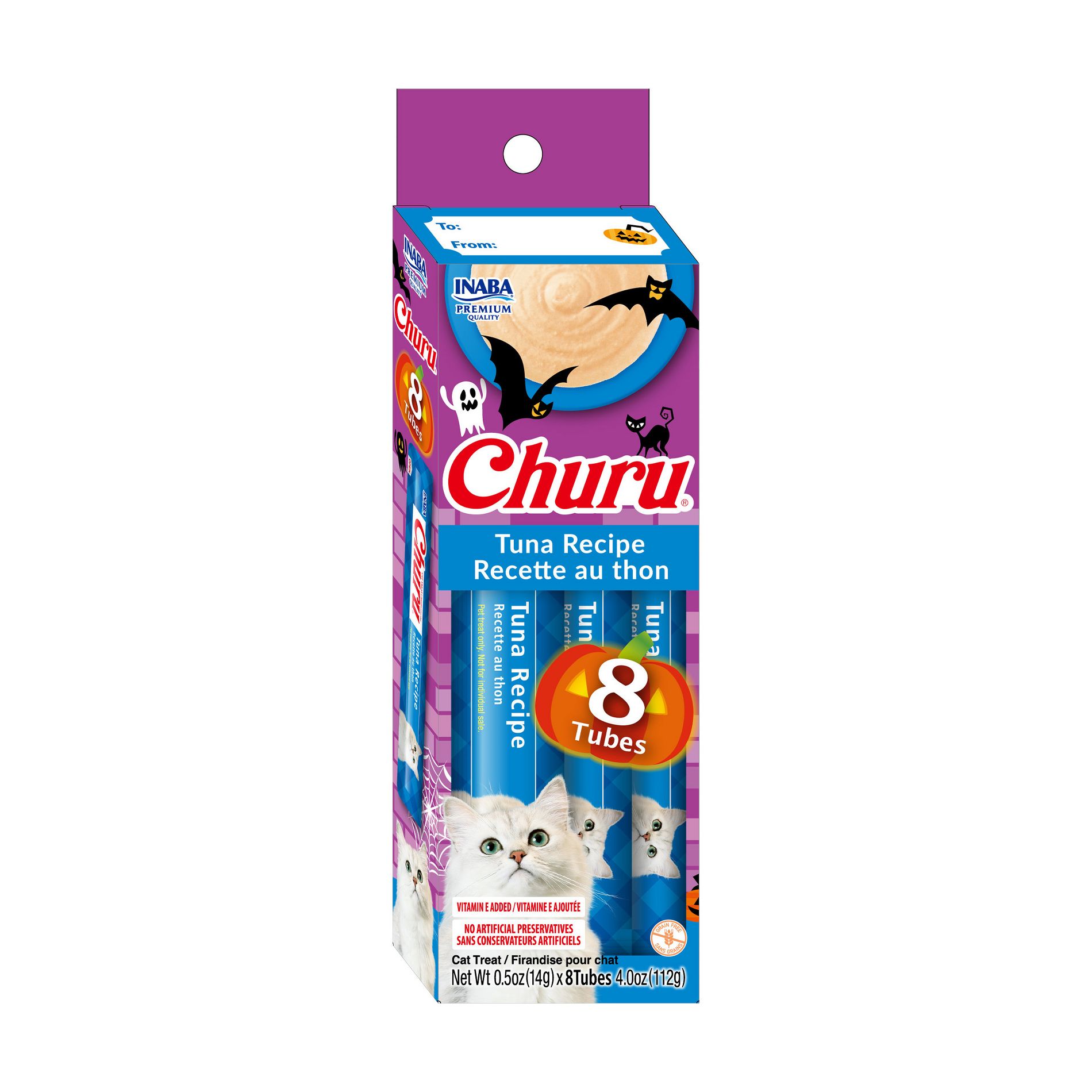 Inaba Churu Halloween Tuna Flavor Lickable Cat Treats - 4oz/8ct