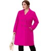 Agnes Orinda Women's Plus Size Fashion Notched Lapel Double Breasted Pea Coats - 3 of 4