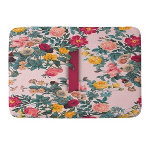 Deny Designs Burcu Korkmazyurek Summer Botanical Monogram Memory Foam Bath Mat - 1 of 4