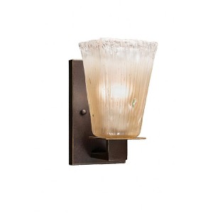 Toltec Lighting Apollo 1 - Light Sconce in  Dark Granite with 5" Square Amber Crystal Shade - 1 of 1