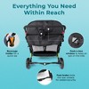 Gaggle by Foundations Compass 4 Seat Quad Stroller, All Terrain Tubeless Wheels, Easy Fold  (Black) - 3 of 4
