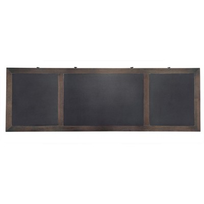 Traditional Executive Desk in Gray-Brown with Leather Top