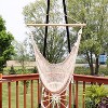 Sunnydaze Extra Large Lightweight Cotton/Nylon Rope Outdoor Mayan Hammock Chair - 330 lb Weight Capacity - Natural - 2 of 4