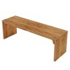 Lirago Brown 78.7" Wooden Computer Desk 29.5Hx78.7Wx23.2D E1 Manufactured Wood 2-Person Workstation - 4 of 4