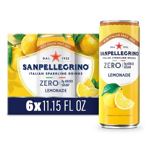 Sanpellegrino Zero Limonata Italian Sparkling Beverage - 6pk/11.15 fl oz Cans - 1 of 4