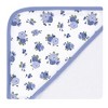Luvable Friends Baby Girl Cotton Terry Hooded Towels, Floral, One Size - 4 of 4