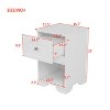 NicBex 1 Drawer Nightstand,Bedside Table with Metal Handle and Open Shelf,Modern Side Table for Bedroom - 3 of 4