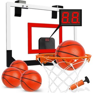 Office Basketball Hoop Over Door Mini Goal with 4 Balls for Teens Adults and Kids - 1 of 4