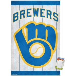 Trends International MLB Milwaukee Brewers - Retro Logo Unframed Wall Poster Prints - 1 of 4