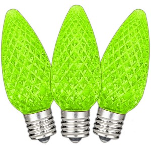 Novelty Lights C9 LED Faceted Christmas Replacement Bulbs Dimmable 25 Pack - 1 of 4
