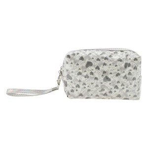 Unique Bargains Women's Portable Printed Heart Makeup Bag 1 Pc - 1 of 3