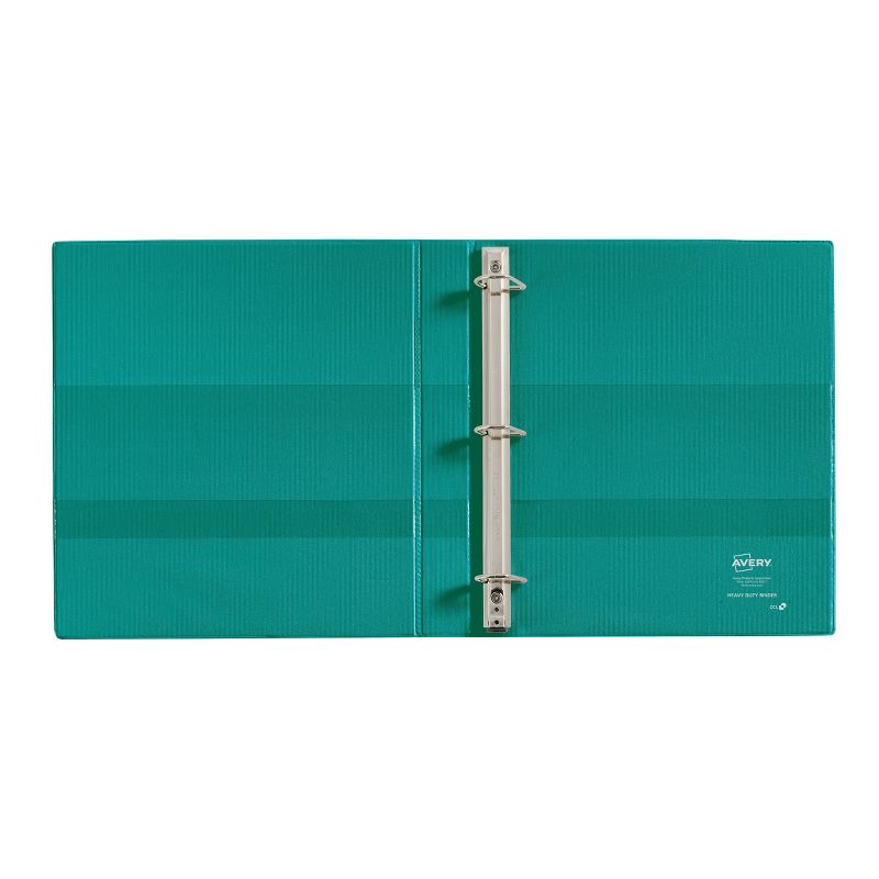 Avery 1&#34; Clear Cover Heavy Duty Green Ring Binder, 3 of 5