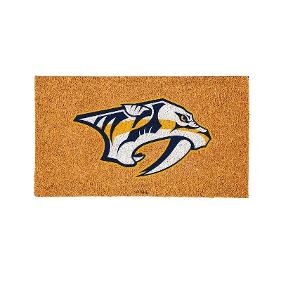 EvergreenNHLNashville Predators Logo Natural Coir 28 x 16 Inches Indoor Outdoor Doormat