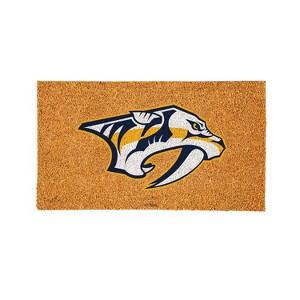 EvergreenNHLNashville Predators Logo Natural Coir 28 x 16 Inches Indoor Outdoor Doormat - 1 of 4