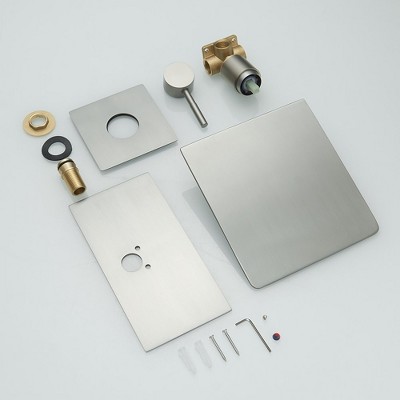 Brushed Nickel Wall-Mount Waterfall Bathroom Faucet