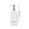 Unique Bargains Cylinder Glossy Soap Dispenser 13.53oz Clear Silver Tone 1 Pc - 4 of 4