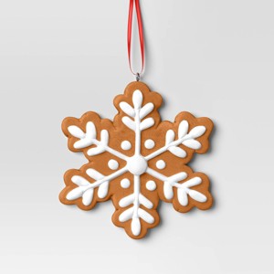 4.25" Christmas Clay Dough Gingerbread Snowflake Ornament - Wondershop™ - 1 of 3