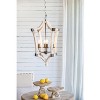 VYNXARIA 4 - Light Heavily Distressed White Farmhouse Ceiling Lights, Hanging Wood Chandelier with Adjustable Chain - 4 of 4