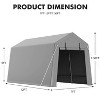 GustoWave Outdoor Portable Storage Shed, Carport Tent for Motorcycle, Bike - 2 of 4